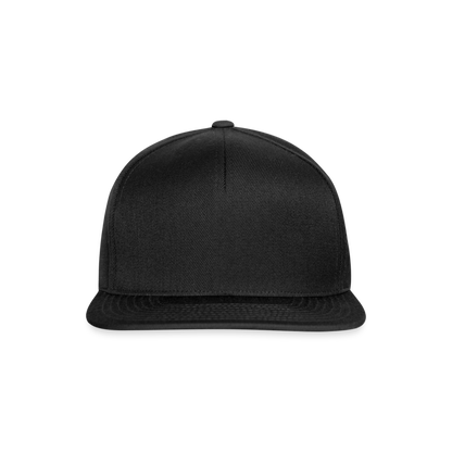 Snapback Cap in 6 Farben - Schwarz/Schwarz