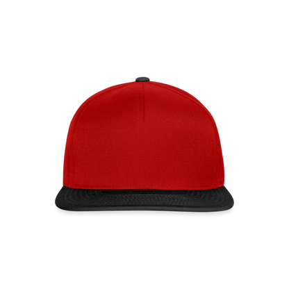 Snapback Cap in 6 Farben - Rot/Schwarz