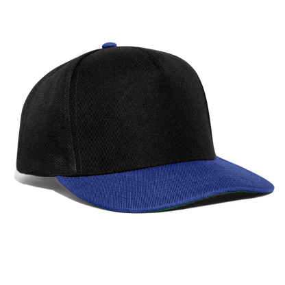 Snapback Cap in 6 Farben - Schwarz/Königsblau