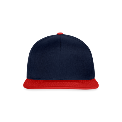 Snapback Cap in 6 Farben - Navy/Rot