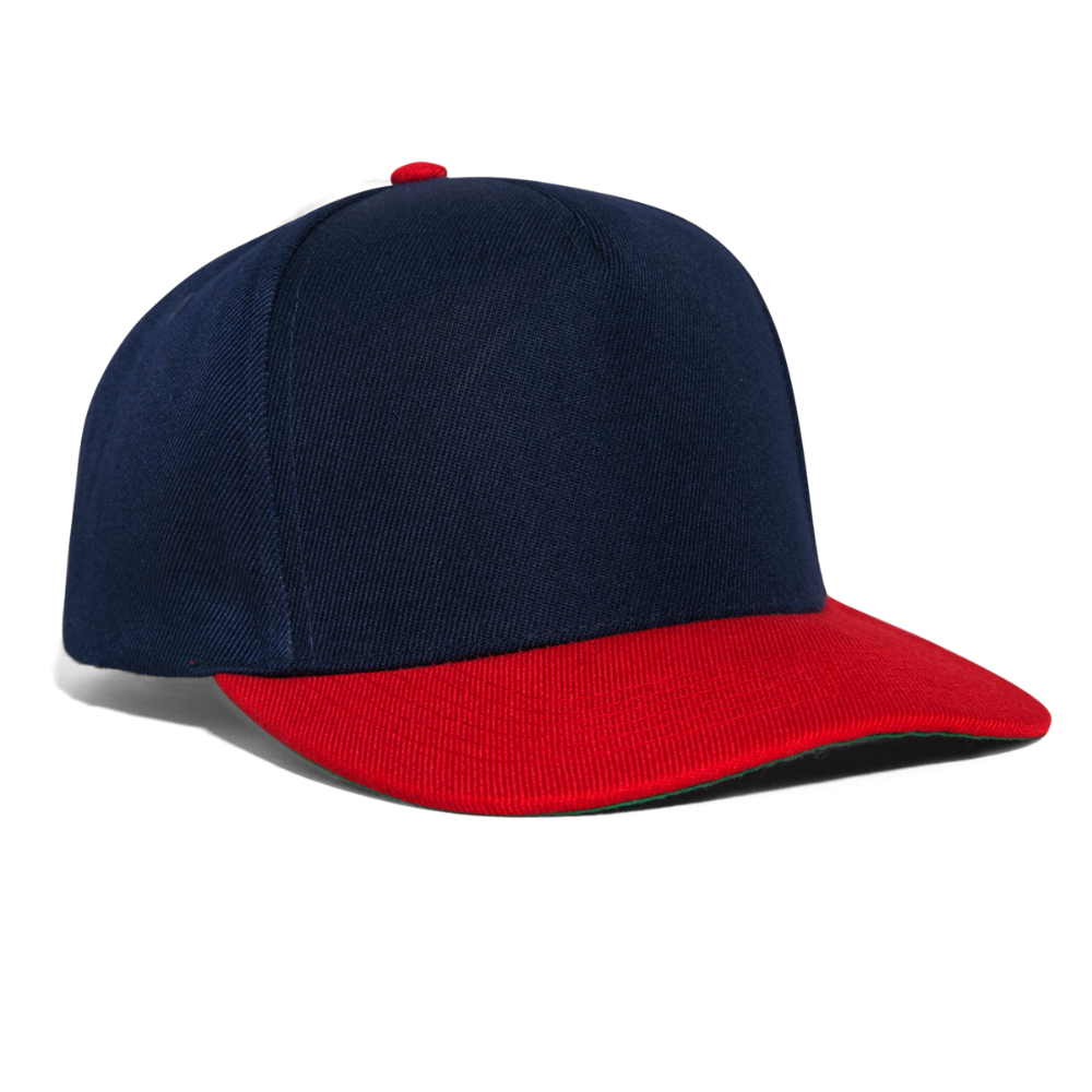 Snapback Cap in 6 Farben - Navy/Rot